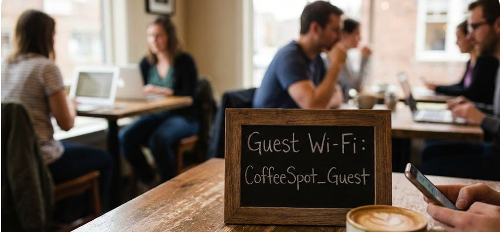 How can a small business secure their wifi network?